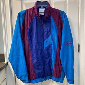 Vintage 90s Adidas Windbreaker Full Zip Trefoil Track Jacket Size Large